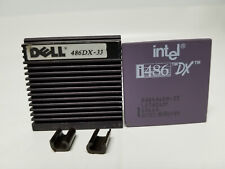 Vintage Intel i486 A80486DX-33 CPU 33MHz PGA168 Socket 3 w/ Dell Heatsink picture
