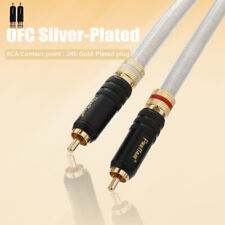 HiFi Audiophile Signal Cable Silver Plated OFC RCA Cables Gold Plated Connectors picture