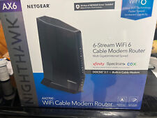 OPEN BOX - NETGEAR CAX30-100NAS AX2700 AX6 NIGHTHAWK WiFi CABLE MODEM ROUTER picture