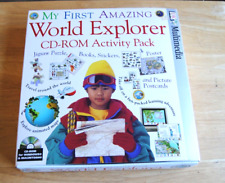 My First Amazing World Explorer CD-ROM Windows 3.1 Puzzle Map Stickers Box picture