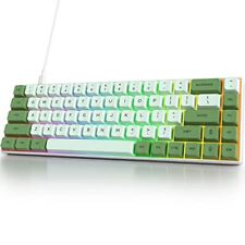 Owpkeenthy Wired 65% Mechanical Gaming Keyboard Matcha Keycaps Ultra Compact ... picture