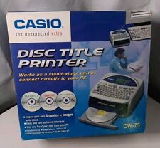 Casio Disc Title Printer CW-75 Qwerty Keyboard Tested Batteries Not Included... picture