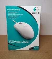 Logitech First Wheel White Corded USB Mouse For PC/MAC - NEW AND SEALED picture