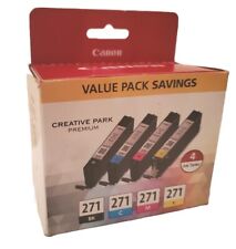 🔥Canon 🔵🔴🟡Tri-Color + ⚫️Black 4 Ink Cartridges Value Pack ✅️Free USPS Ship picture