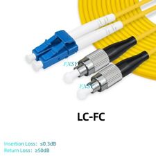 5Pcs 1m 2m 3m 5m 10m 15m LC/UPC to FC/UPC Duplex SM OS2 Fiber Optic Patch Cord picture