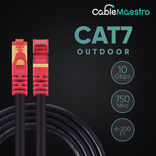Outdoor CAT7 Patch Cord Shielded 26AWG Ethernet Cable SFTP LAN RJ-45 6-200FT Lot picture