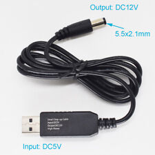 10pcs High Quality 3.3ft/1M USB A Male 5V to 12V DC 5.5x2.1mm Male Step-Up Cable picture