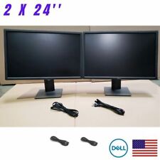 Dual Matching 2 x Dell P2412Mb 24'' 1080P Ultrawide LED Monitors + Stands & VGA picture