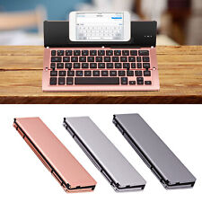 Mini Portable Wireless Bluetooth Keyboard Aluminum Alloy Foldable Rechargeable picture