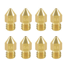 Aokin 8 Pcs 0.6Mm MK8 Extruder Nozzles 3D Printer Nozzles for Creality Ender 3/3 picture