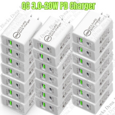 20W PD Type C Dual USB Wall Charger Fast Quick Charge QC 3.0 Power Adapter Lot picture
