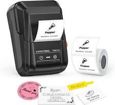Portable Bluetooth Label Sticker Maker Machine Wireless with Thermal Paper Lot picture