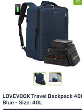 LOVEVOOK Travel Laptop Backpack with USB Charging Port - Navy Blue picture