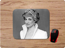 BLACK & WHITE PRINCESS DIANA CUSTOM MOUSE PAD DESK MAT HOME SCHOOL OFFICE GIFT picture