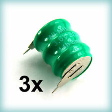 3x 3.6v Rechargeable CMOS Battery NiCd/NiMH Replacement for Vintage Motherboard picture