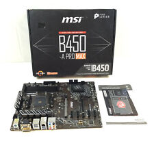MSI B450-A Pro Max Black AMD Socket Ryzen AM4 ATX Gaming Motherboard Used picture