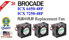 3x Quiet Replacement Fans for Brocade ICX 7250-48P (Plug-and-Play) picture