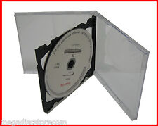 NEW 10.4 mm Double Discs Replace Jewel Cases Black Tray 50 Pk Set Holds 2 CDs picture