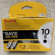 New Two-Pack 2 Genuine Kodak 10B Black Ink Cartridges Sealed  packages open box  picture