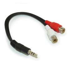 4 inch Mini Jack 3.5mm Male Stereo Plug to 2 RCA Female Jack adapter cable picture