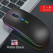 Wireless Bluetooth 5.1 Dual Mode Mouse LED Rechargeable Mice for Computer Laptop picture