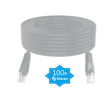 Steren 100ft Cat5e Patch Cord Snagless UTP cULus Molded Gray picture