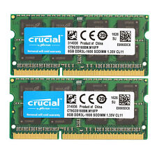 CRUCIAL DDR3L 8GB 16GB 32GB 1600 MHz PC3-12800 Laptop Memory RAM SODIMM 204-Pin picture