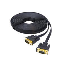 VGA to VGA Cable 50Ft Long Thin Flat 15 Pin Computer Monitor Cord Male to Male S picture