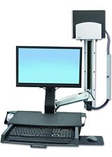 Ergotron StyleView Sit-Stand Combo with Medium Silver CPU picture