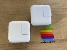 (2) Apple A1401 12W USB Power Adapter Wall Charger iPhone iPod Genuine OEM WORKS picture