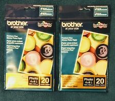 2 PACK Brother inobella 4x6 Premium Plus Glossy  Photo Paper (x20 each pack) picture