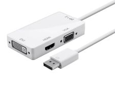 Monoprice DisplayPort 1.2a to 4K HDMI, Dual Link DVI, VGA Passive Adapter, White picture