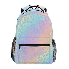 Rainbow Leopard Print Rose Gold Cheetah Travel Laptop Backpack Business Daypa... picture