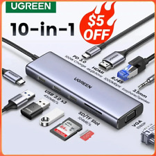 Ugreen USB-C Hub 4K HDMI Adapter RJ45 USB 3.0 PD 100W Dock MacBook Pro Air M2 M1 picture