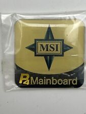 ✅ MSI P4 DOMED Computer Case Badge Sticker Retro PC 1x1 Vintage Rare picture
