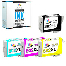 4PK Black Color T802XL Ink Cartridges Replacement for Epson 802XL 802 XL Combo picture