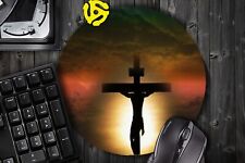 Christ Jesus Cross #2 Christian Cross Round Mouse Pad Mousepad picture