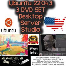 Ubuntu 22.04.3 Desktop, Server, and Studio DVD Set SAME DAY SHIPPING picture