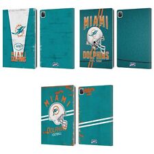 OFFICIAL NFL MIAMI DOLPHINS LOGO ART LEATHER BOOK WALLET CASE FOR APPLE iPAD picture