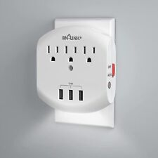 BN-LINK Multi Plug Outlet, USB Wall Charger with 3 Outlets, 3 USB Charging Ports picture
