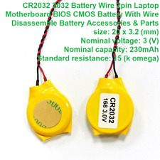 10x 3V Notebook BIOS CMOS RTC Battery Laptop CR2032 Motherboard With Wire 2 Wire picture