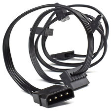 2x 4-Pin IDE Molex Male to 5 SATA 15-Pin Serial ATA Power Splitter Adapter Cable picture