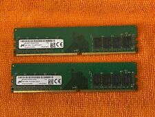 16GB (2x8) MICRON 8GB DDR4-2400MHZ UDIMM DESKTOP RAM 854913-001 MTA8ATF1G64AZ picture