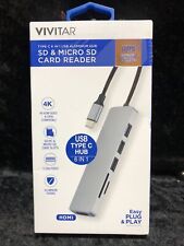 Vivitar Creator Series Aluminum USB Type C Hub - SD & Micro SD Card Reader picture