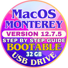 Apple Mac OS MONTEREY 12.7.5 Bootable USB Drive, Install, Restore, Repair, Guide picture