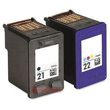 2pk Ink For HP 21 22 Deskjet D1445 D1470 D1520 D1560 F325 officeJet J3640 J3650 picture