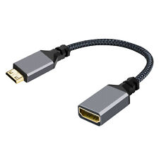 CABLECY 4K Type-C MINI HDMI 1.4 Male 90 Degree Down Angled to HDMI Female Cable picture