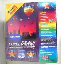 CorelDRAW 5.0 The Best In Graphics Publishing CD-ROM Box SET Factory Sealed Vtg picture