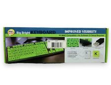 Big Bright Keyboard Improved Visibility Large Keys Visually Impaired USB picture