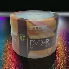 TDK DVD-R 50 Pack 1-16x 4.7GB Blank Recordable Discs Spindle Pack Factory Sealed picture
